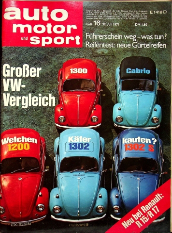 Deckblatt Auto Motor und Sport (16/1971)